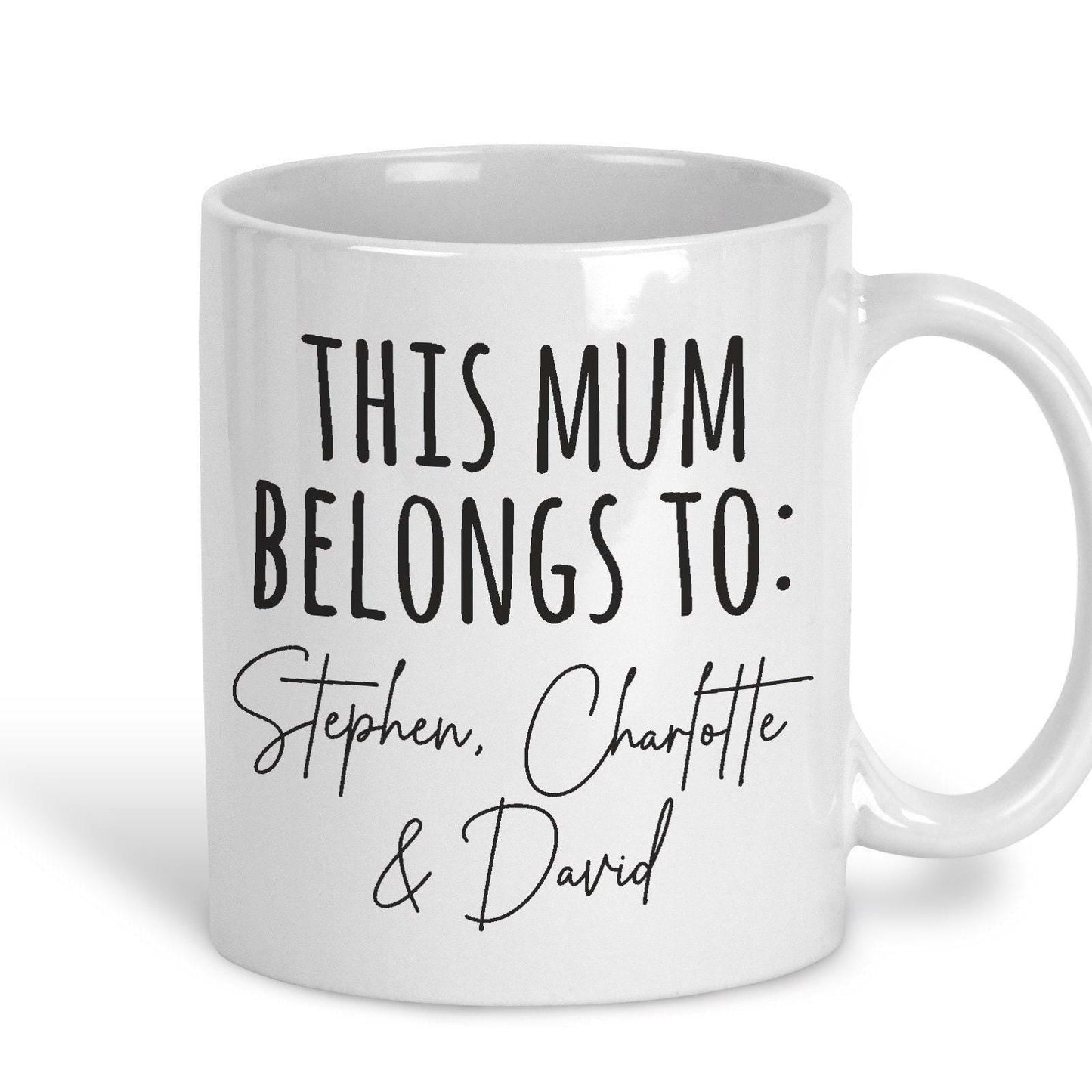 This Mum Belongs To Personalised Mother's Day Ceramic Mug