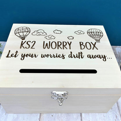 Hot Air Balloon Worry Box - Primary School Personalised Dropbox