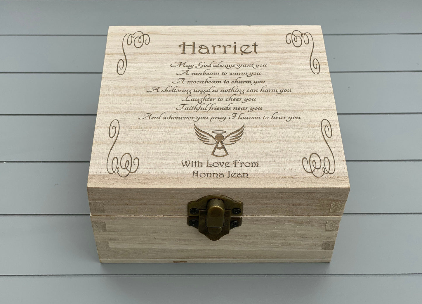 Angel Christening Personalized Memory Box