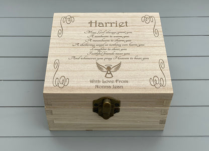 Angel Christening Personalized Memory Box