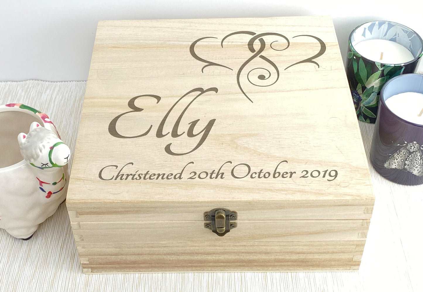 Heart Design Personalised Memory Box