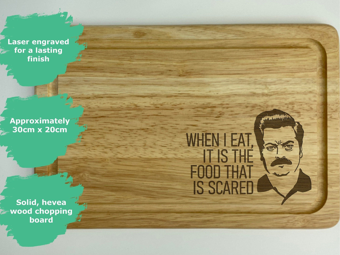 Ron Swanson Parks and Recreation Wooden Chopping Board