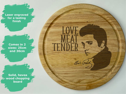 Elvis Love Meat Tender Funny Chopping Board