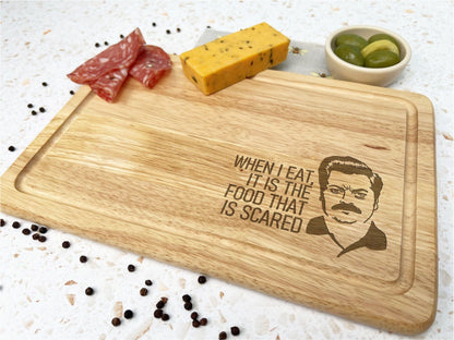 Ron Swanson Parks and Recreation Wooden Chopping Board