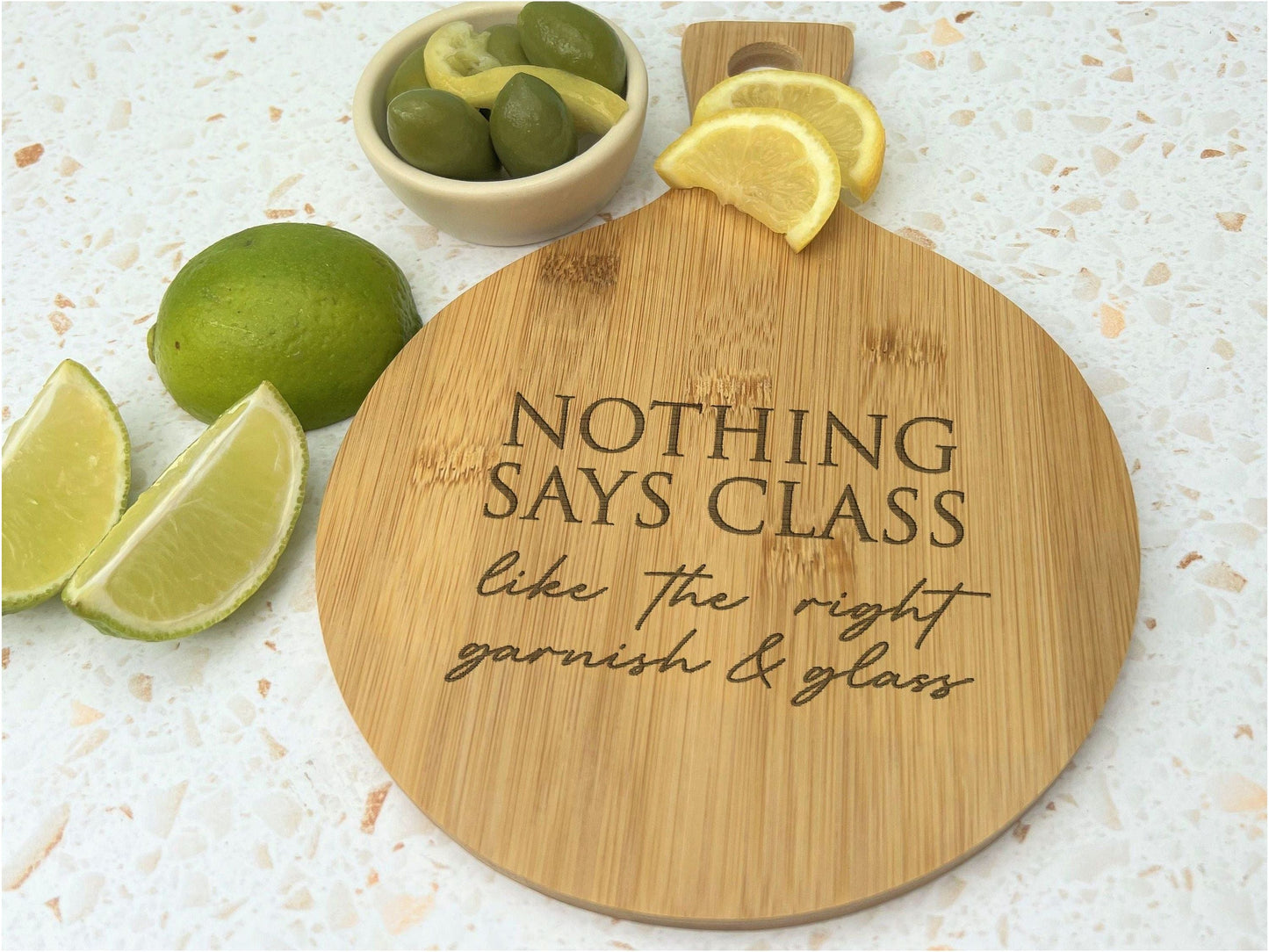 Nothing Says Class Engraved Bamboo Paddle Chopping Board