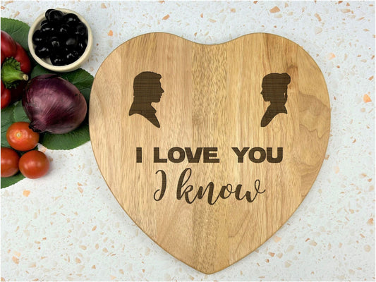 I Love You I Know Star Wars Chopping Board