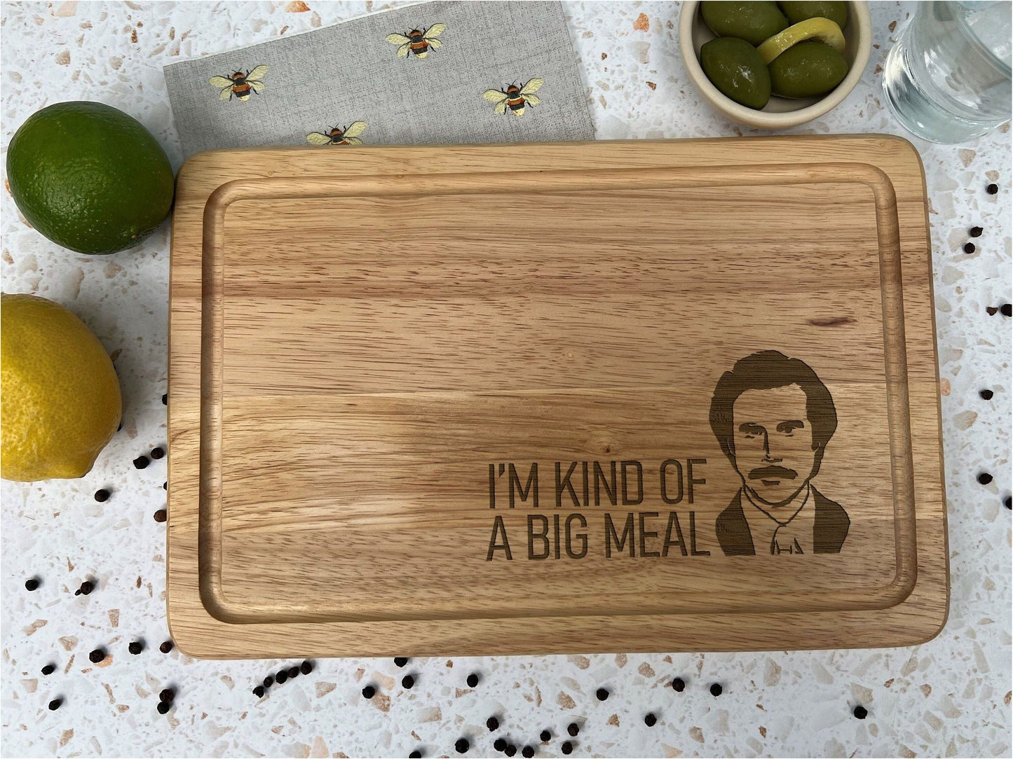 Ron Burgundy Anchorman I'm Kind Of A Big Deal Chopping Board