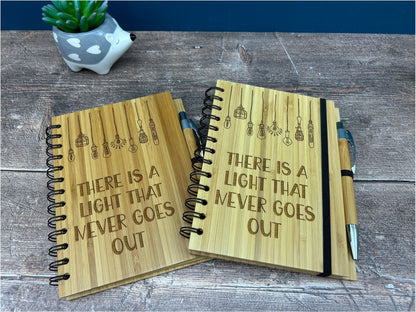 The Smiths There Is A Light Bamboo Notebook Journal