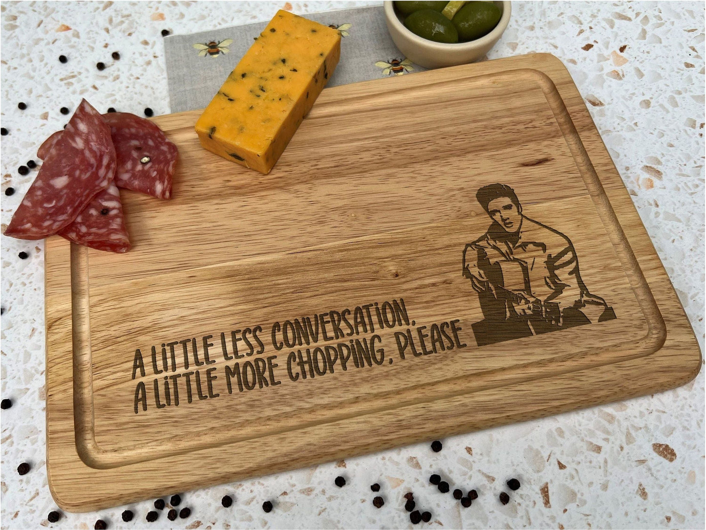 Elvis A Little Less Conversation Chopping Board