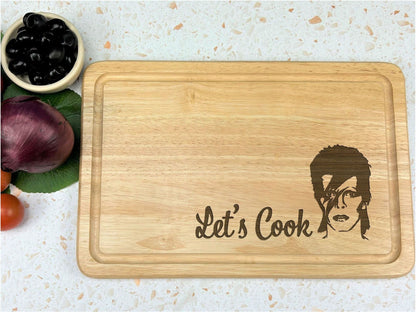 David Bowie Ziggy Stardust Lets Cook Chopping Board