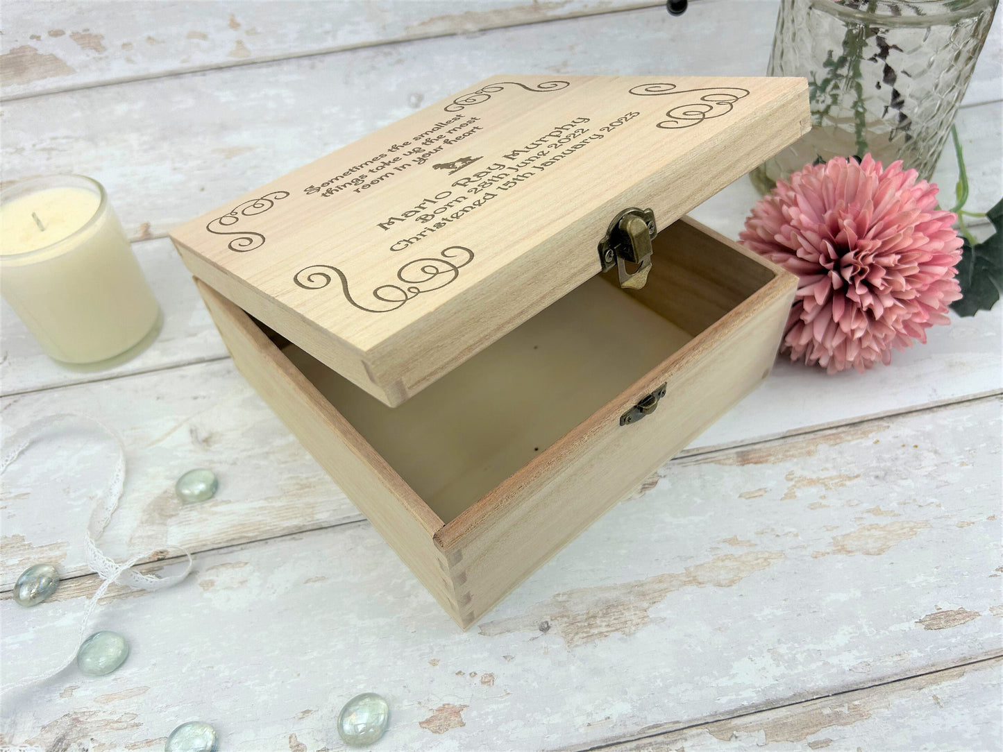 Pooh Bear Christening Memory Box