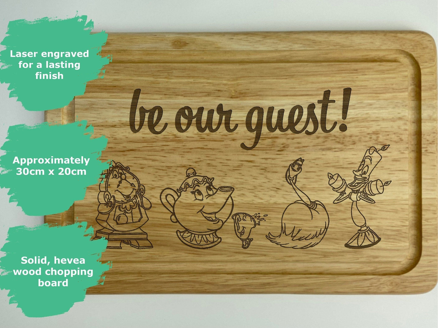 Beauty and the Beast Be Our Guest Chopping Board