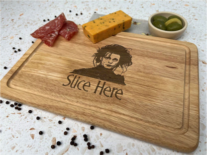 Edward Scissorhands Slice Here Chopping Board