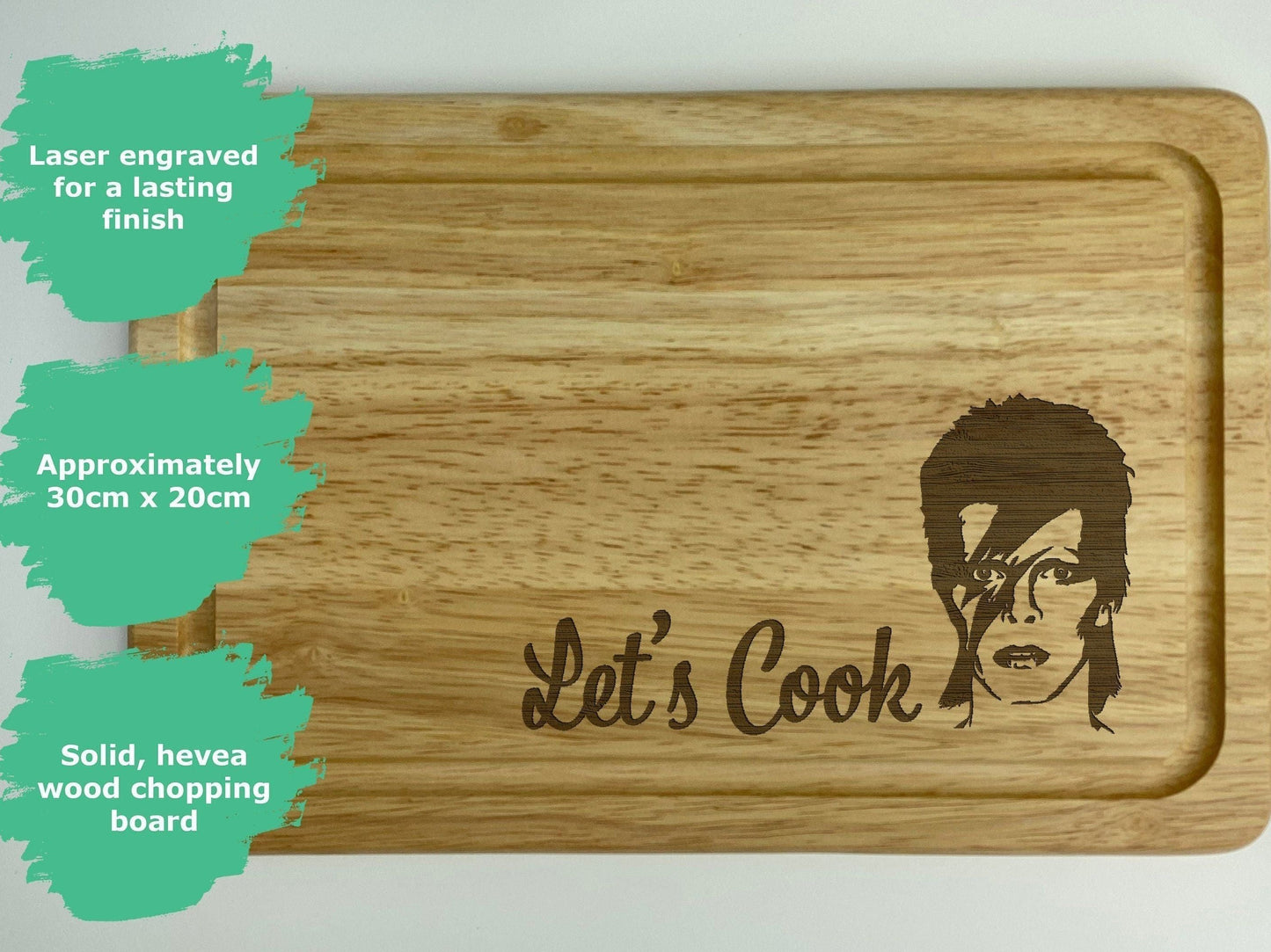 David Bowie Ziggy Stardust Lets Cook Chopping Board