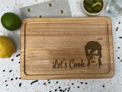 David Bowie Ziggy Stardust Lets Cook Chopping Board