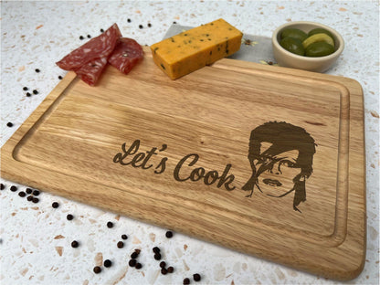 David Bowie Ziggy Stardust Lets Cook Chopping Board