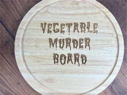 Vegetable Murder Board Wooden Chopping Board