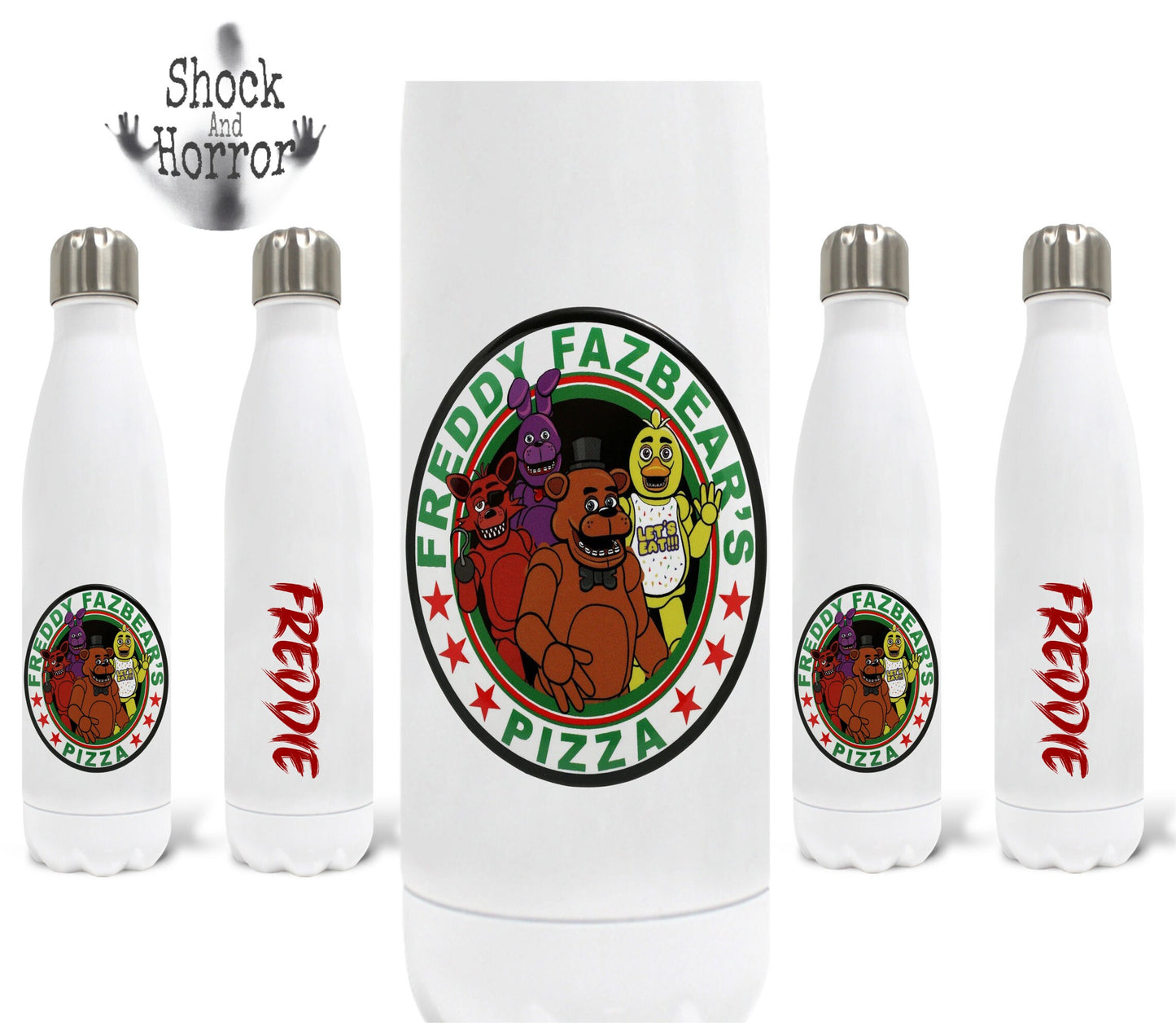 Five Nights At Freddy's FNAF Personalised Water Bottle