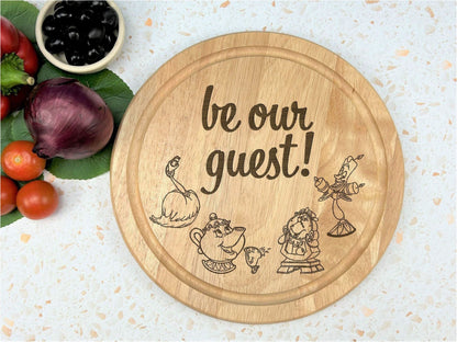 Beauty and the Beast Be Our Guest Chopping Board