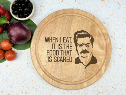 Ron Swanson Parks and Recreation Wooden Chopping Board