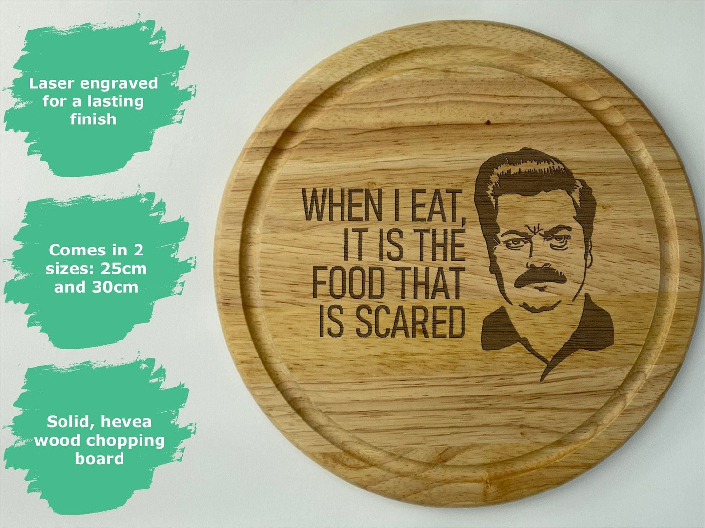 Ron Swanson Parks and Recreation Wooden Chopping Board