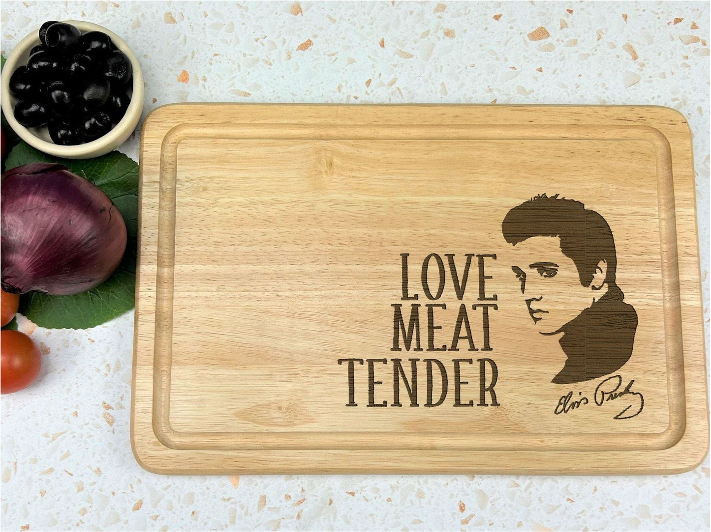 Elvis Love Meat Tender Funny Chopping Board