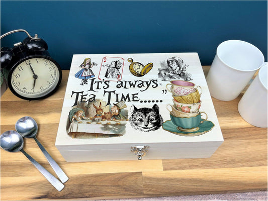 Alice in Wonderland "It's Always Tea Time" Tea Bag Compartment