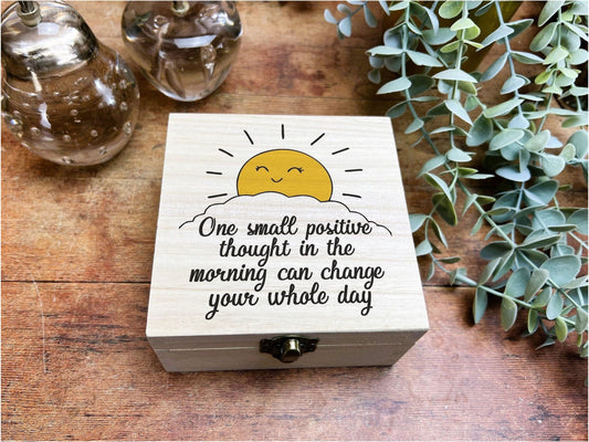 Sun One Small Positive Thought Colourful Wooden Box