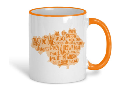 Manchester Map Mancunian Dialect Ceramic Mug