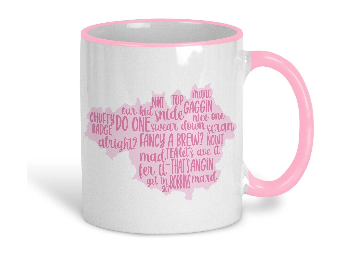 Manchester Map Mancunian Dialect Ceramic Mug