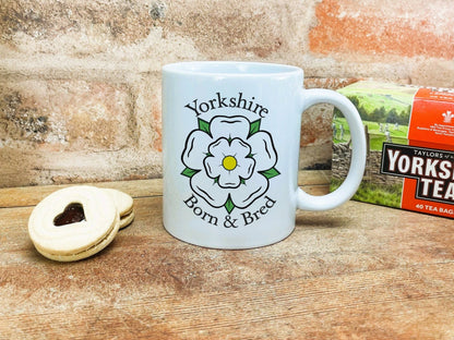 Born and Bred Yorkshire Rose Ceramic Mug