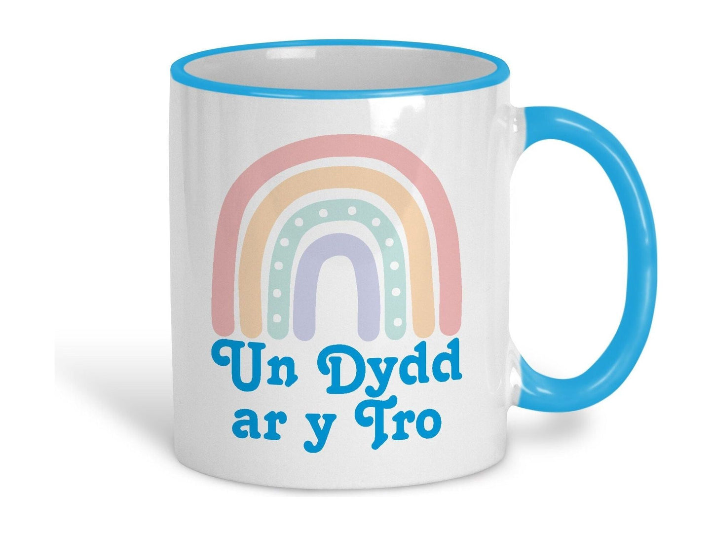 Un Dydd ar y Tro One Day At A Time Welsh Language Dialect Ceramic Mug