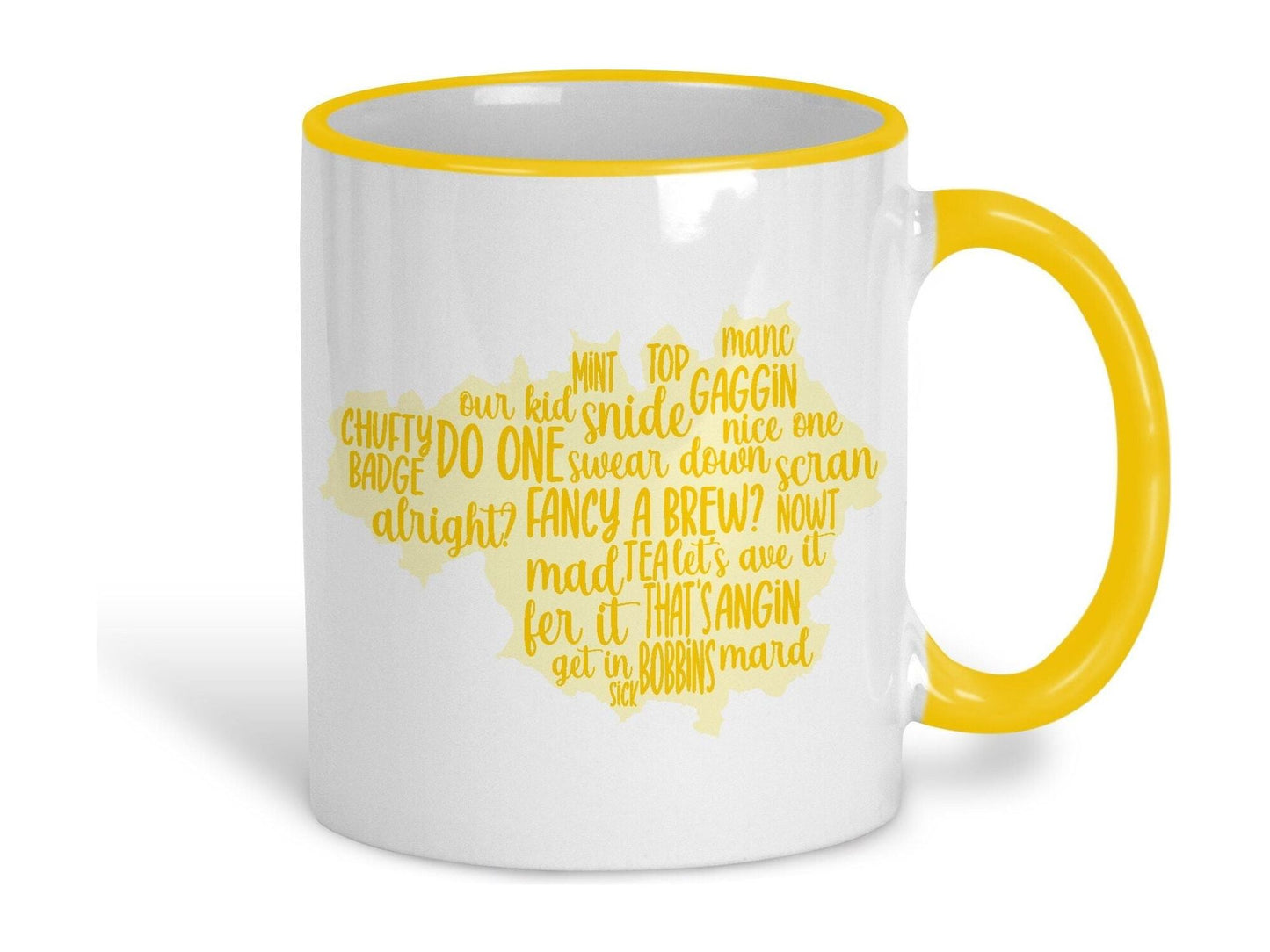 Manchester Map Mancunian Dialect Ceramic Mug