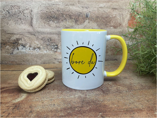 Bore Da Good Morning Welsh Language Dialect Ceramic Mug