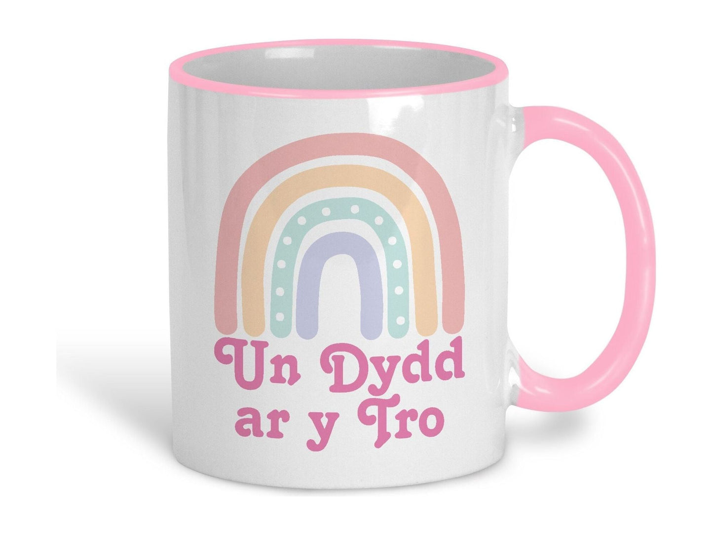 Un Dydd ar y Tro One Day At A Time Welsh Language Dialect Ceramic Mug