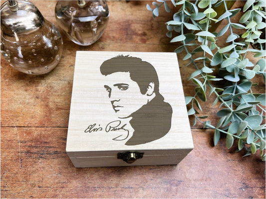 Elvis Presley Engraved Wooden Box