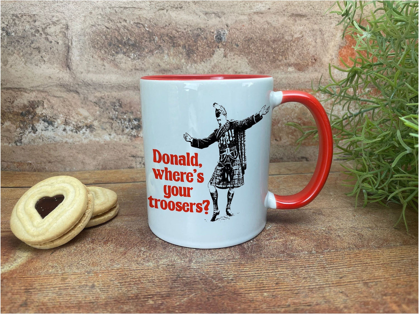 Donald Where's Your Troosers Kilt Scottish Dialect Ceramic Mug