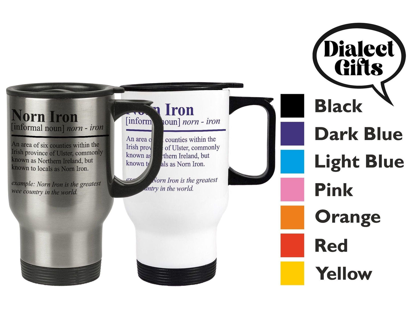 Norn Iron Definition - Northern Ireland Dialect - Personalised Travel Mug