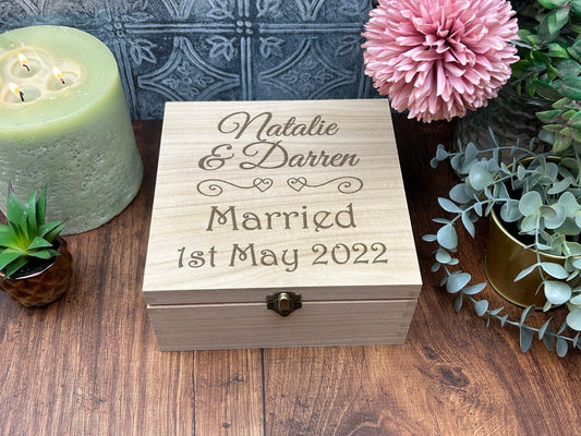 Married Personalised Wedding Memory Box