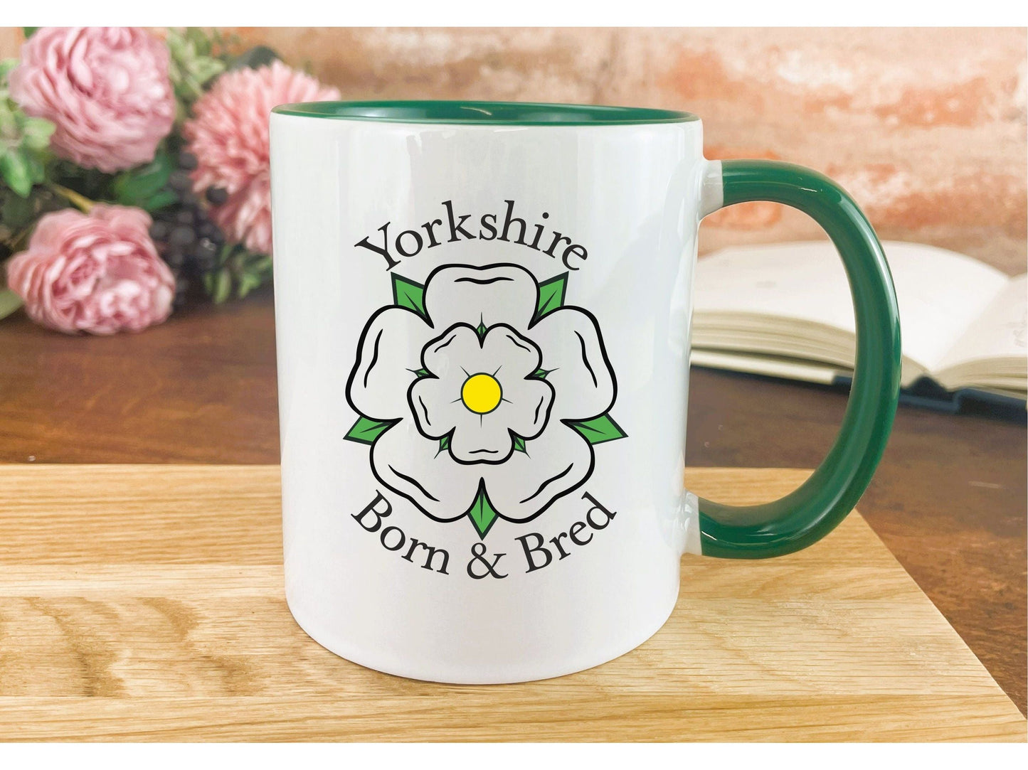 Born and Bred Yorkshire Rose Ceramic Mug