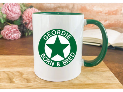 Geordie Born & Bred Star Ceramic Mug