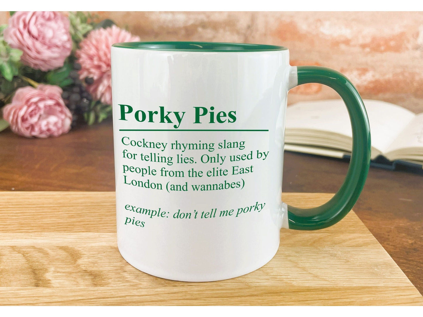 Porky Pies Definition Cockney Rhyming Slang Ceramic Mug