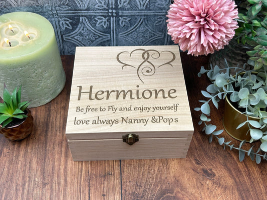 Heart Design Personalised Memory Box