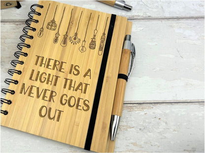 The Smiths There Is A Light Bamboo Notebook Journal