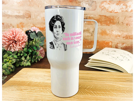 Emmeline Pankhurst Quote - Personalised Travel Mug