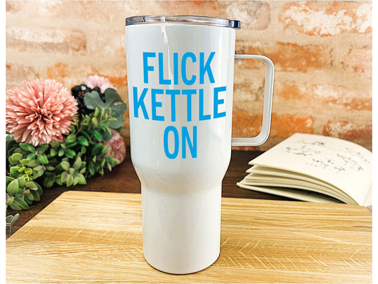 Flick Kettle On Yorkshire Dialect - Personalised Travel Mug