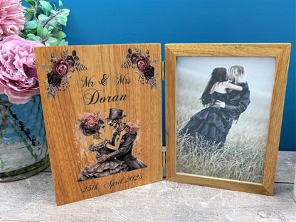 Skull Couple Personalised Wedding Photo Frame