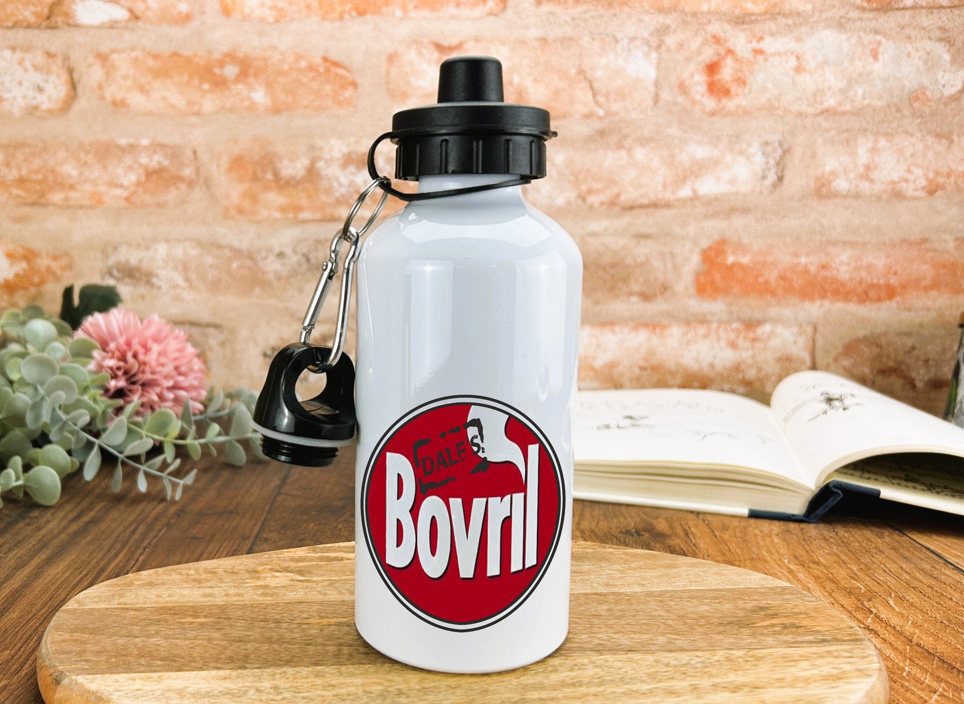 a bottle of bovri on a wooden table